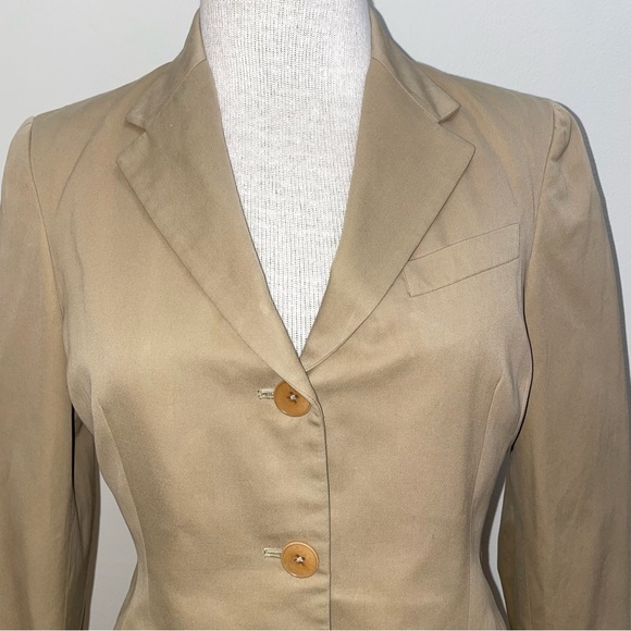 Ralph Lauren BLack Label Khaki Tan Business Casual Classic Blazer Size 10 Medium - Picture 7 of 15